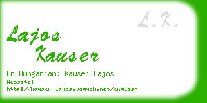 lajos kauser business card